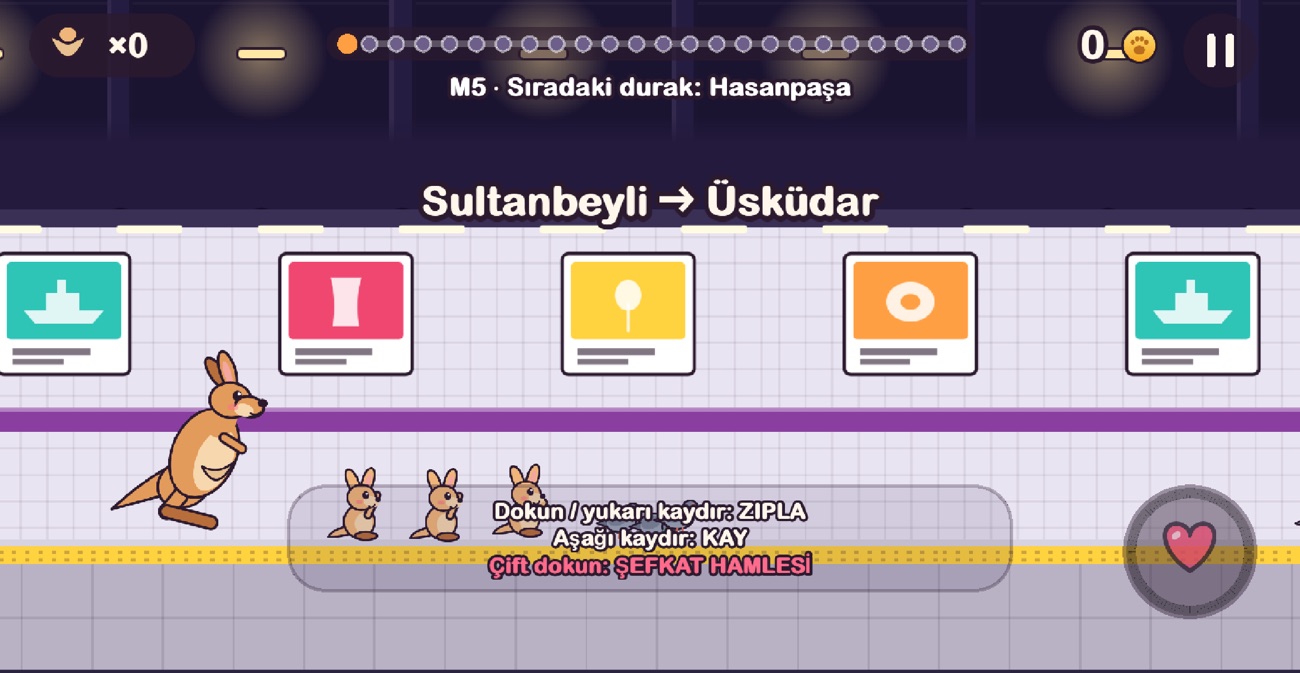Kangu Run: the kangaroo running the M5 metro line from Sultanbeyli to Üsküdar